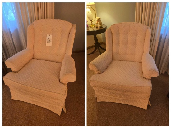 2 Sherrill Upholstered Rocking Arm Chairs