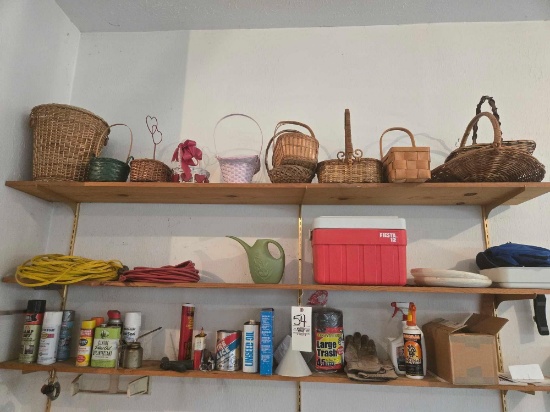 Contents on Shelves inc. Baskets and Cooler