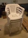6 Plastic Stack Chairs