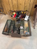 tool box, clamps and hardware
