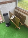 two electric heaters and lasko fan