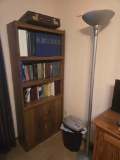Bookcase, Paper Shredder, Lamp, Books