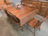 Heywood Wakefield Dropleaf Dining Table w/ 7 Chairs