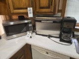 Panasonic Microwave, Ninja Toaster Oven, Bunn Coffee Pot