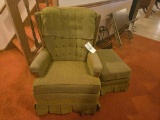 Upholstered Rocker w/ Ottoman