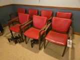 8 Red Mid Century Modern Chairs