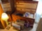 cedar trunk, sweaters, decor
