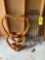 Hanging decor, wooden hearts, metal sleigh