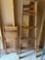 wooded chair and Davidson 5 ft ladder