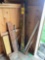 large scrap wood and material lot, fencing, etc.