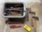 hatchets, hammers, pipe wrenches