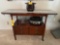 Mahogany Drop Leaf Buffet with Drawers on Wheels
