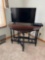 Dark Mahogany Round Drop Leaf Table