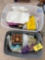 2 tubaware containers, linings, blender, cookie cut outs, clothes