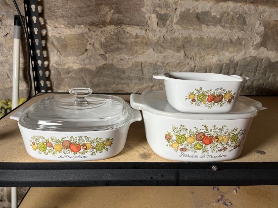 Corning Ware covered dishes