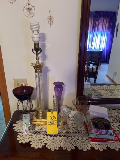 lamp, glassware