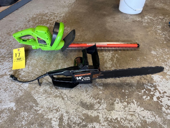 electric hedge trimmers, electric chainsaw