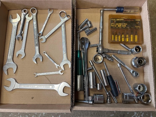 assorted sockets & wrenches (mostly craftsman)