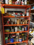 garage shelf & contents, mainly nails & screws