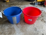 (2) plastic tubs