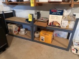 2 metal shelves