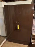 Locking metal cabinet with mirror