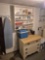 Laundry Room Contents - Wooden Stand, Cooler, Mugs, & Small Decor