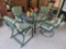 Metal Glass Top Table & 4 Chairs