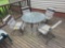 Outdoor Patio Set - Glass Top Table w/ 4 Chairs