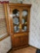 Solid Maple Corner China Cabinet - Contents Sold Separately
