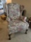 Floral Pattern Winged Arm Chair