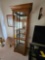 Solid Oak Lighted Display Cabinet