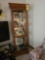 Solid Oak Lighted Display Cabinet - Contents Sold Separately