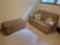 Modern Loveseat w/ Matching Storage Ottoman