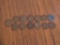 12 Wheat Pennies