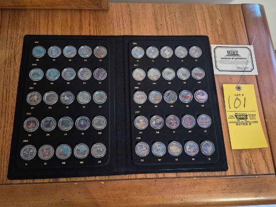 Colored America's New State Quarter Set - 1999-2008