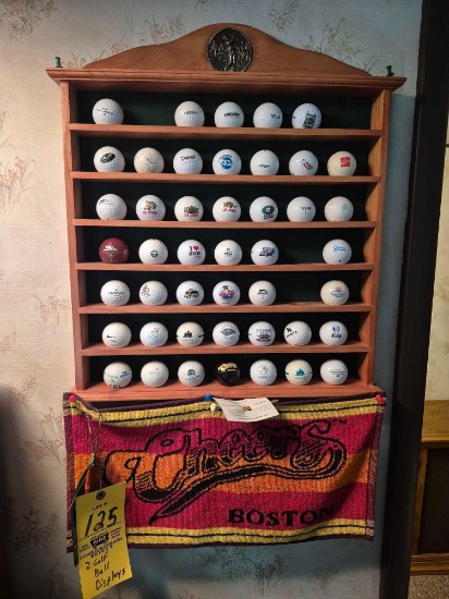 2 Wall Mounted Golf Ball Displays