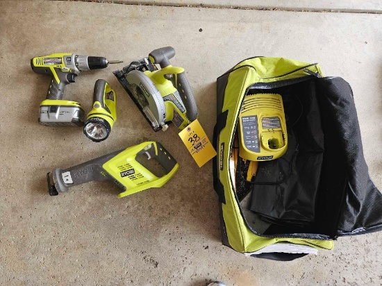 Ryobi 18V Lithium Tool Set w/ Charger & Single Battery