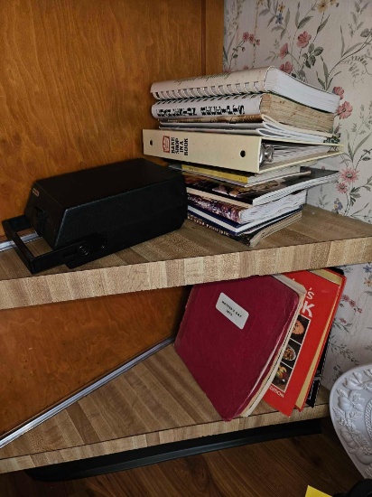 Cookbook Stand, Crock Pot, Mr. Coffee Machine, Oster Toaster, Kitchen Aid Hand Mixer, & Cookbook