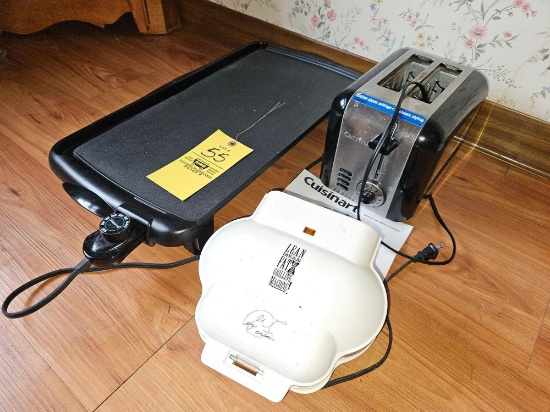 Presto Electric Griddle, George Foreman Griddle, & Cusinart Toaster