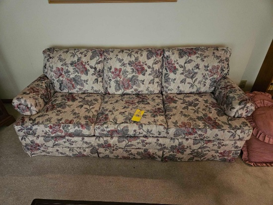 84 In. Floral Pattern Couch