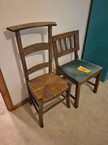 High Back Caned Chair & Cushioned Chair