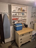 Laundry Room Contents - Wooden Stand, Cooler, Mugs, & Small Decor
