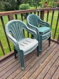 5 Plastic Lawn Chairs