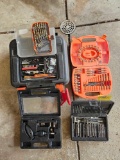 Drill Bits, Bit Sets, & 9.6v Black & Decker Drill - No Battery/Charger