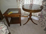 Glass Top Stand & Drum Table