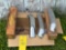 57 Chevy radiator grille outer bar asst., trim and door handle