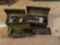 tool boxes with assorted tools and hardware