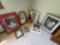 clown pictures, disney print, ballerina picture, wall mirror, lamp base, organizer, pictures