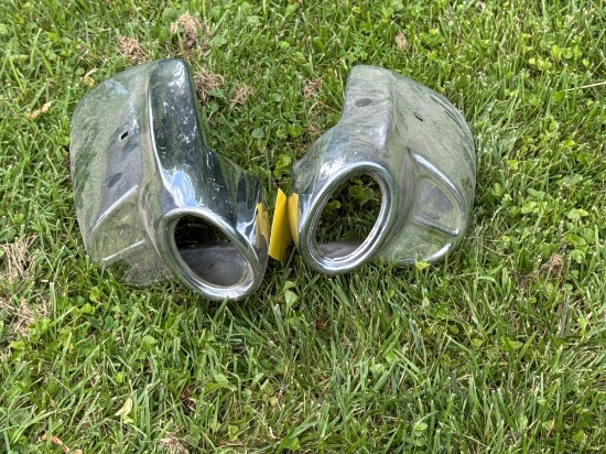 57 Chevy pair light cover guards